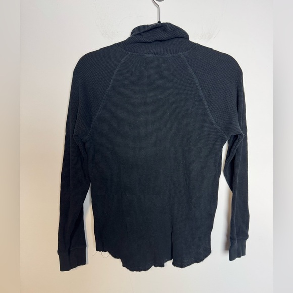 Everlane Waffle Knit Turtle Neck Black Small - Picture 5 of 8